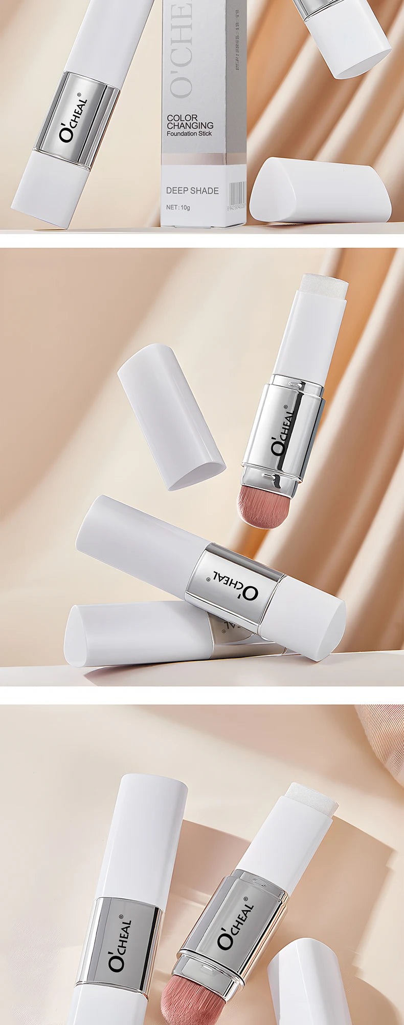 O'CHEAL Dynamic Foundation Stick: Perfect Match, Matte Finish, Blemish Coverage