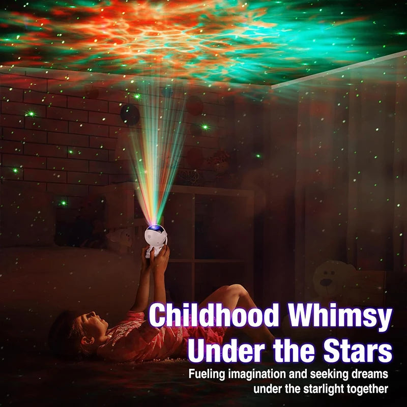 Astronaut Galaxy Projector Night Light - Stars Lamp for Kids Bedroom Decor