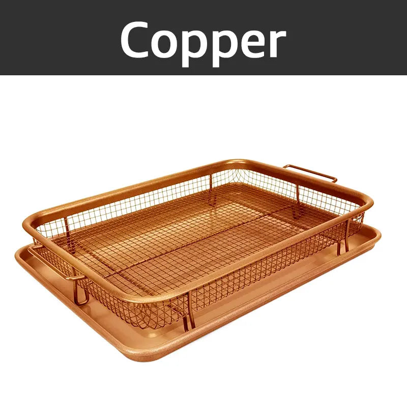 Crispy Chips Non-Stick Baking Basket Tray | Oven Fryer Mesh Pan