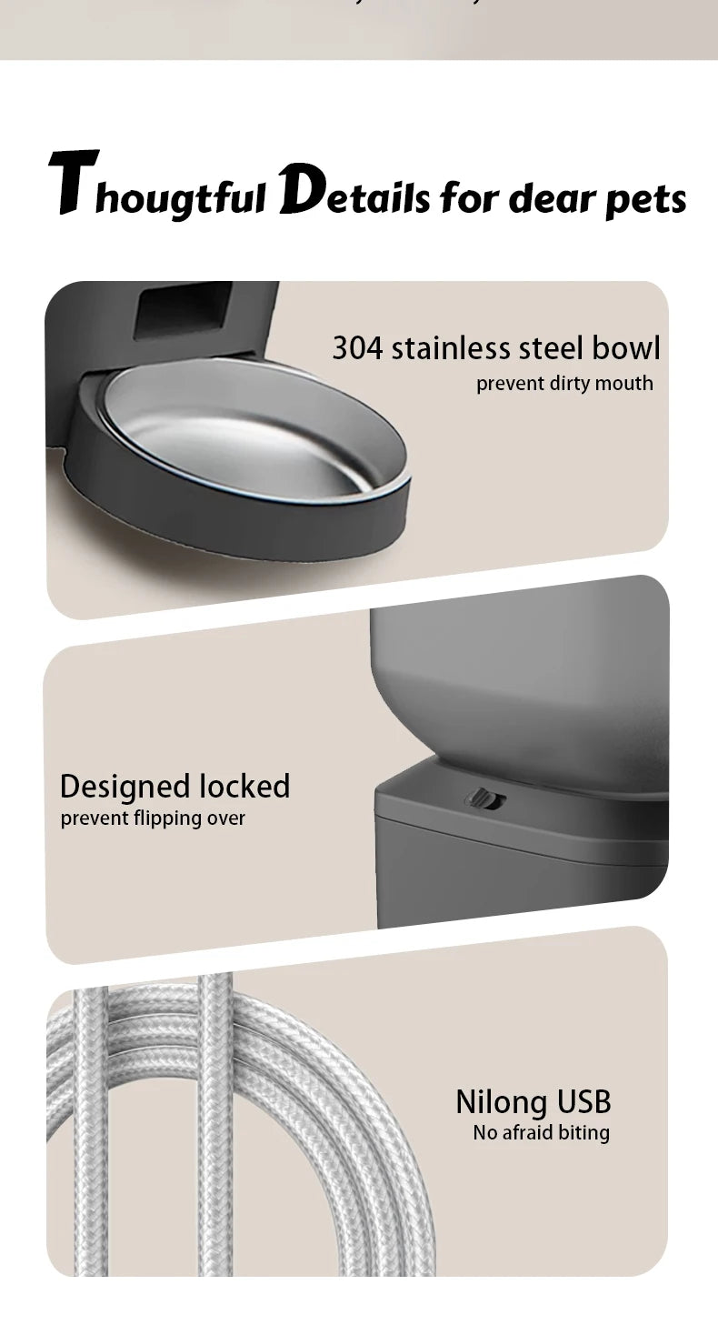 8L Smart Automatic Cat Feeder with 1080p Camera & 5G WiFi App Control