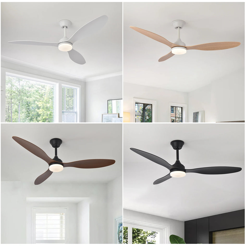 Low Profile Ceiling Fan with Light & Remote | 25"/42"/52" Indoor/Outdoor