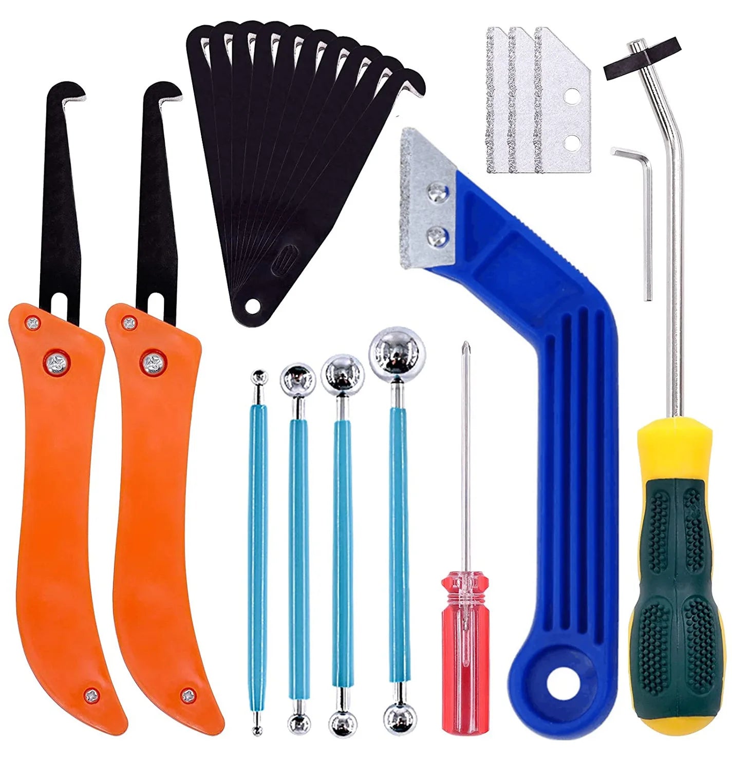 22-Piece Grout Removal Tool Kit - Tile Cleaning & Repair Set