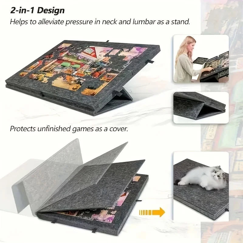 6-in-1 Tiltable Puzzle Board Desk with 6 Drawers - Holds 1000pcs