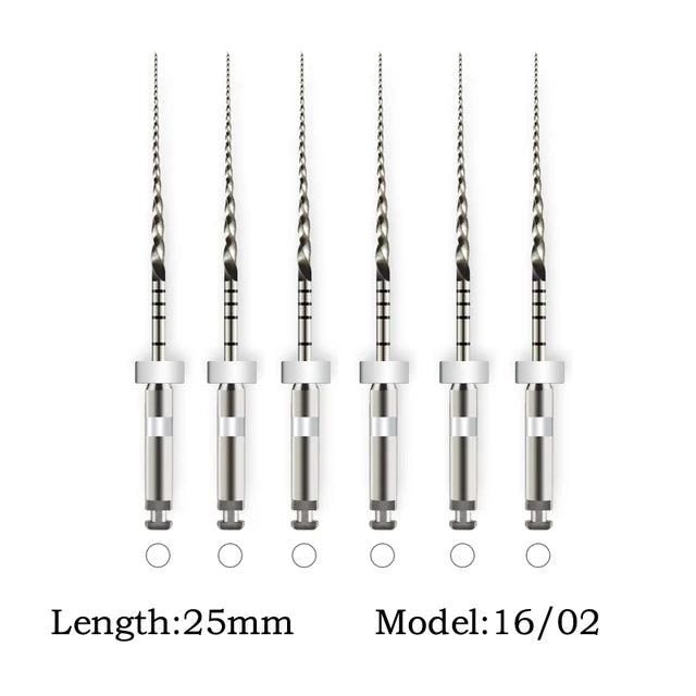 SOCO PLUS 6PCS Nickel Titanium Heat Activated Root Canal Rotary Files for EndoMotor