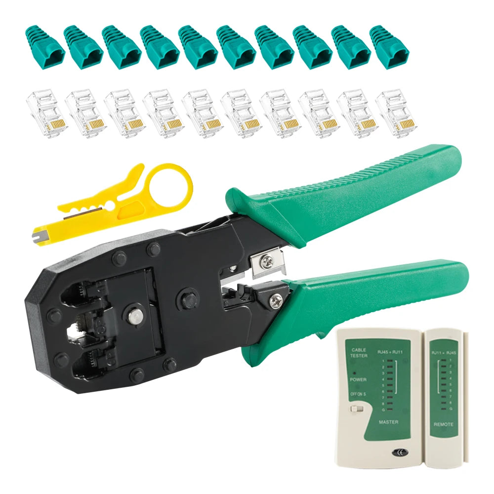 RJ45 RJ11 Network Cable Crimper LAN Tester 12-in-1 Kit