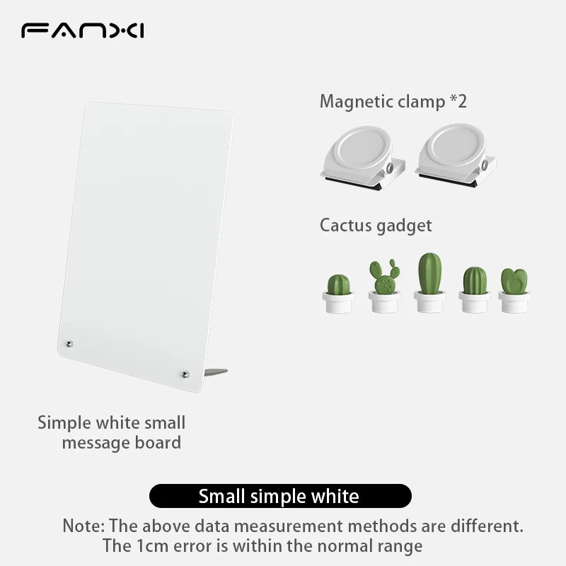 Magnetic Desk Bulletin Board with Stand & Clamp | Tabletop Display