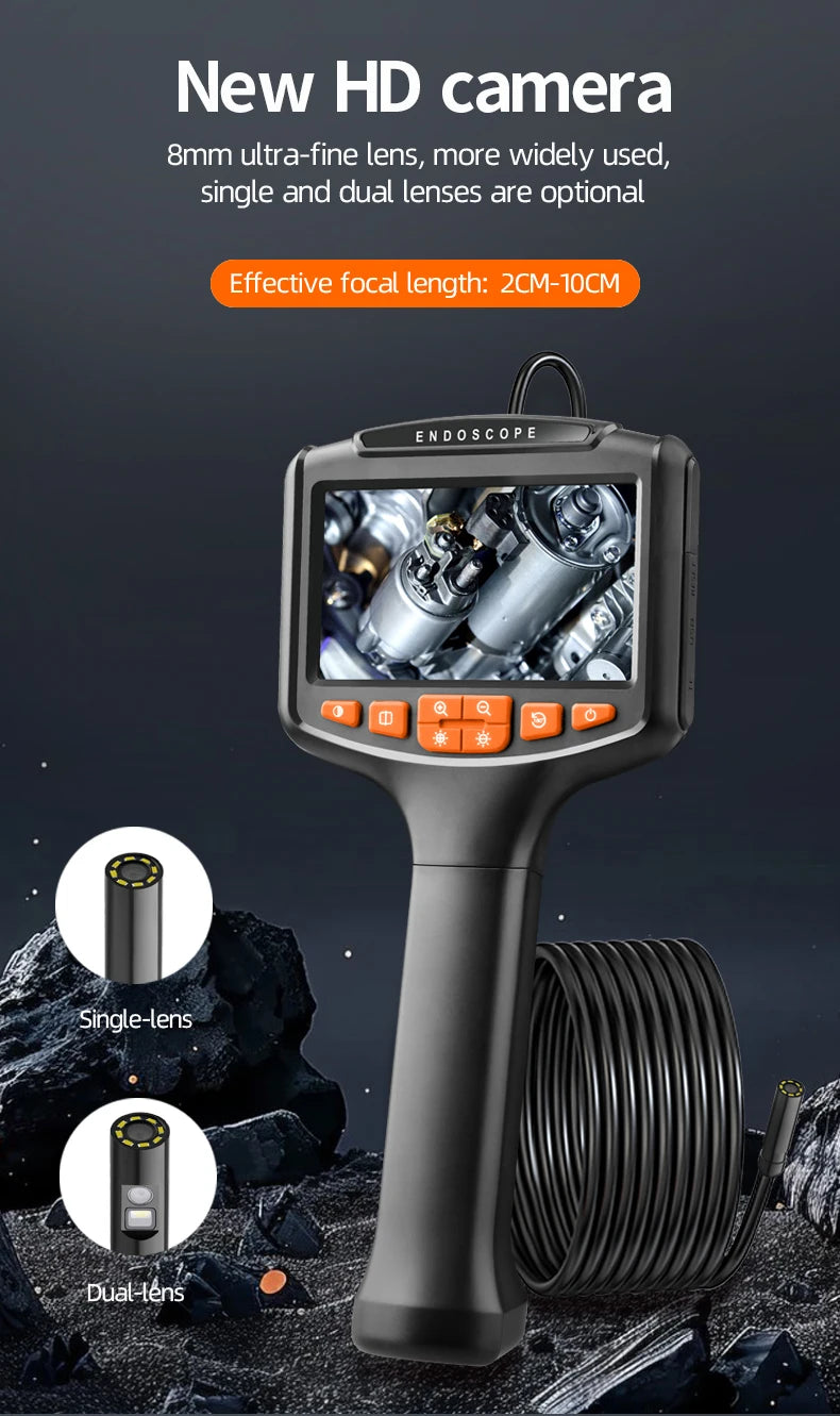 1080p Dual Lens Car Borescope - Automotive Inspection Endoscope Camera