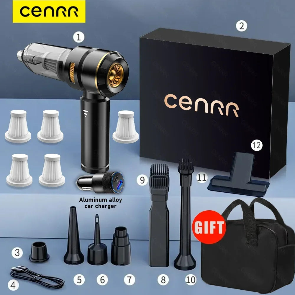 CENRR 998000PA Powerful Portable Wireless Car Vacuum & Robot