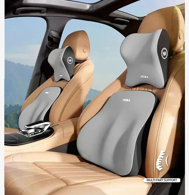 Amagi Memory Foam Car Comfort Set - Headrest, Lumbar, Back Support