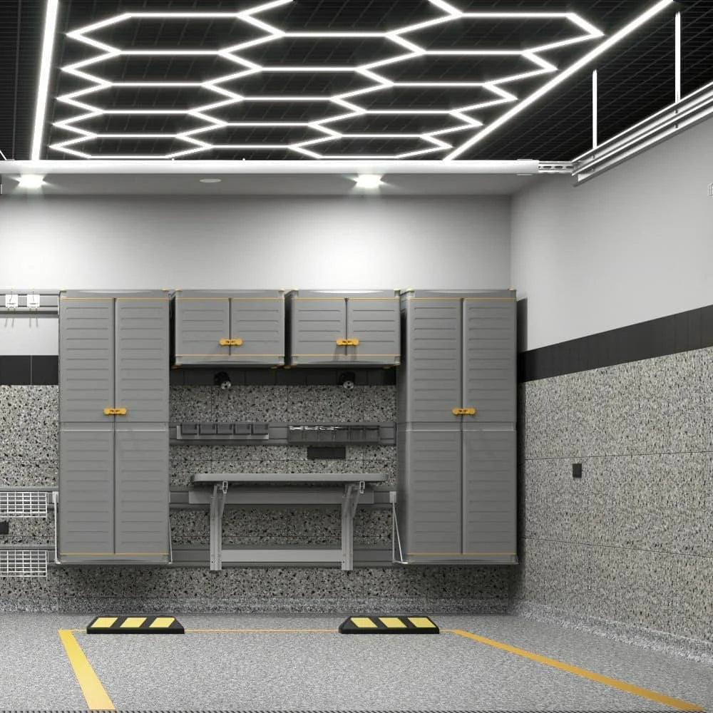 Garage Hexagon LED Light 50000H 6500K Ultra Bright