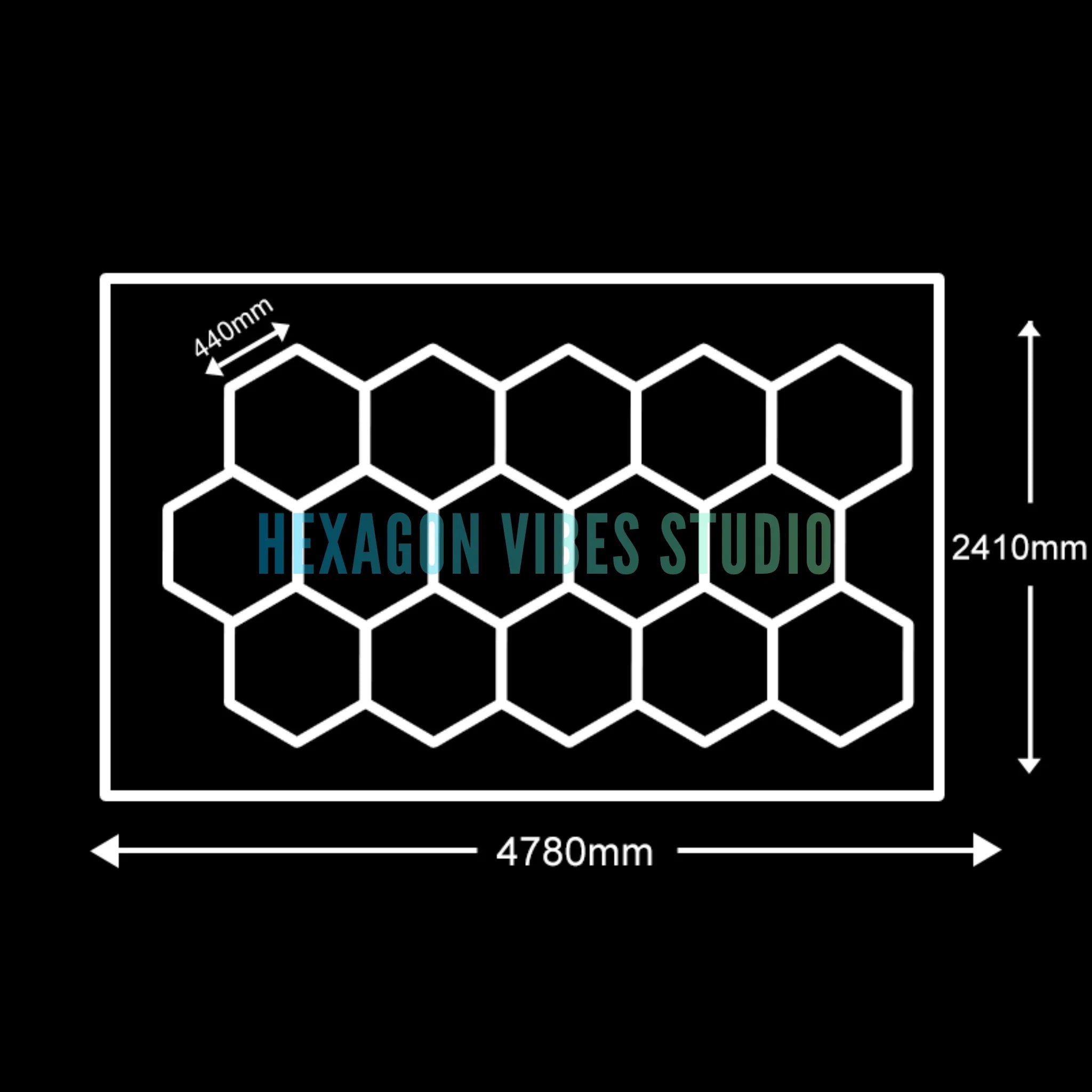 Garage Hexagon LED Light 50000H 6500K Ultra Bright