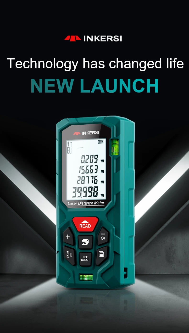 INKERSI High Precision Laser Rangefinder Digital Tape Measure