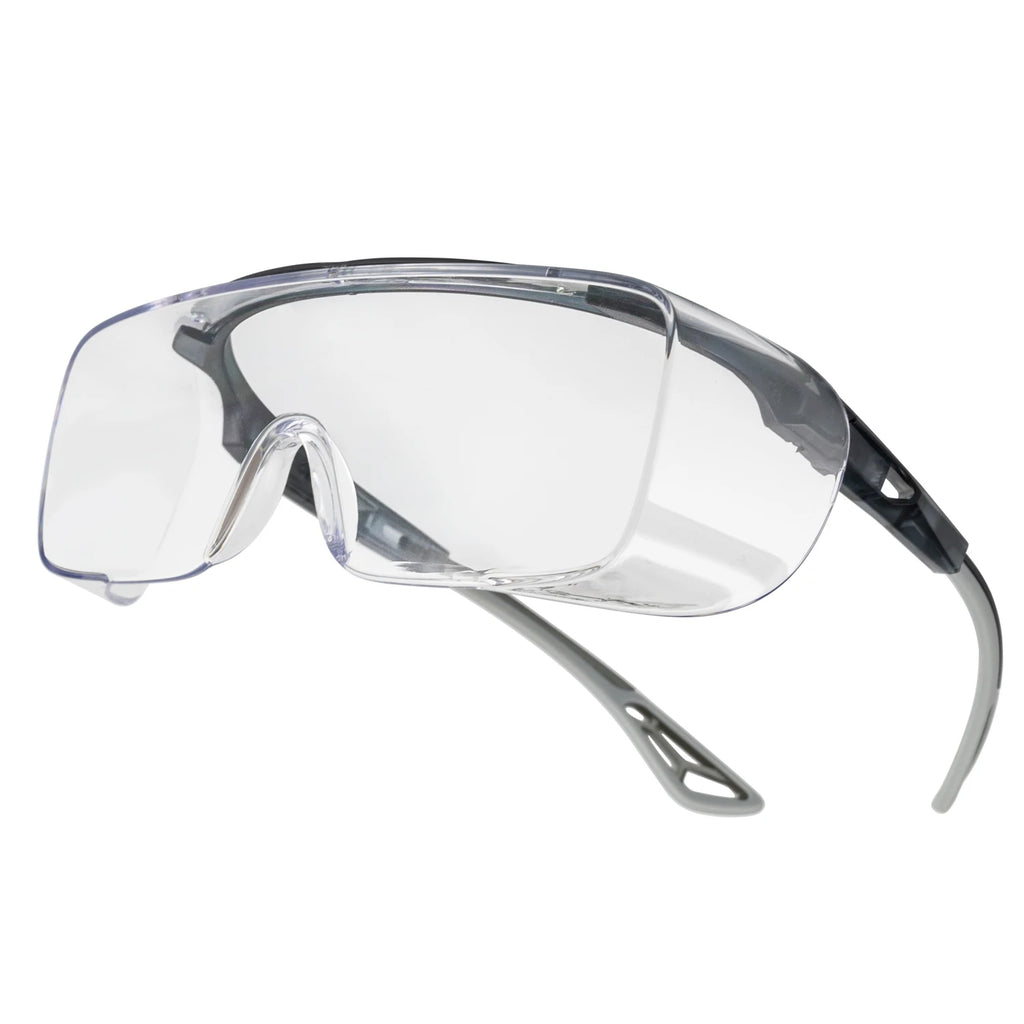 Vabena HM6 Adjustable Safety Glasses Over Glasses - ANSI Z87.1 Anti-Fog & Scratch Resistant
