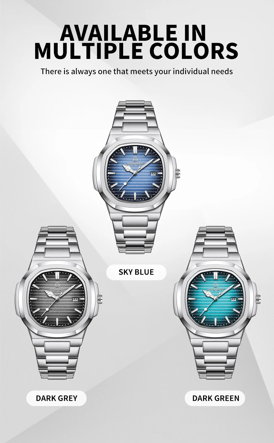 2026 Luxury Military Square Men's Watch - Waterproof Luminous Date Week Quartz