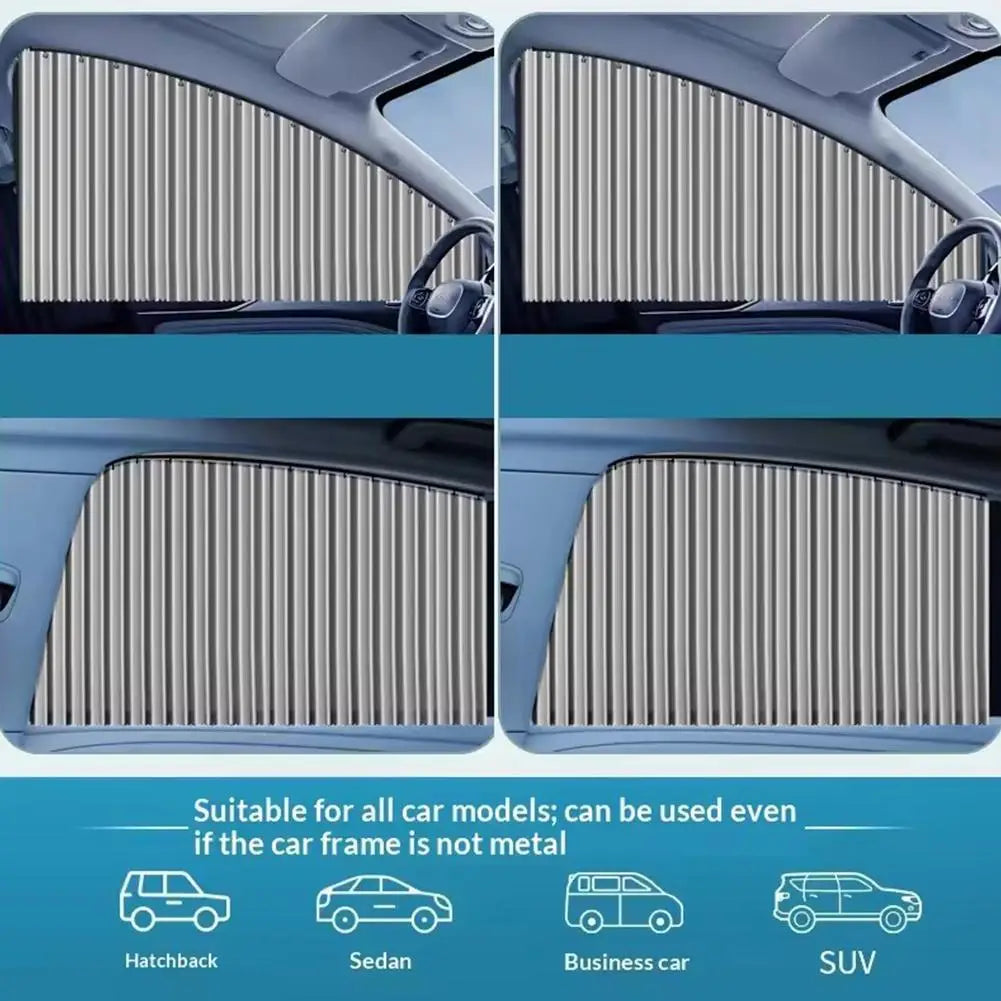Car Window Sun Shade - Telescopic UV Heat Shield | 2/4 Pcs for Sedans & SUVs