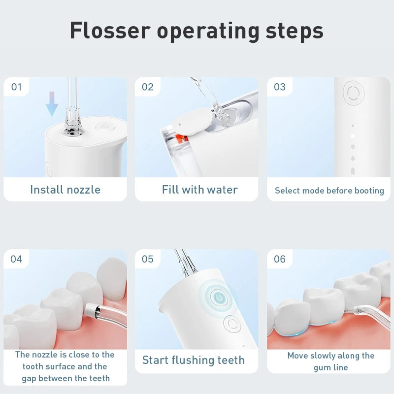 MIJIA XIAOMI F300 Portable Water Flosser - Deep Clean Oral Irrigator