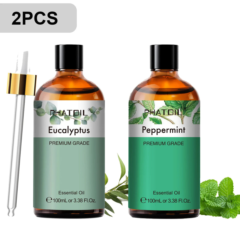 PHATOIL Premium Essential Oil Blend - Sandalwood, Lavender, Eucalyptus, Peppermint