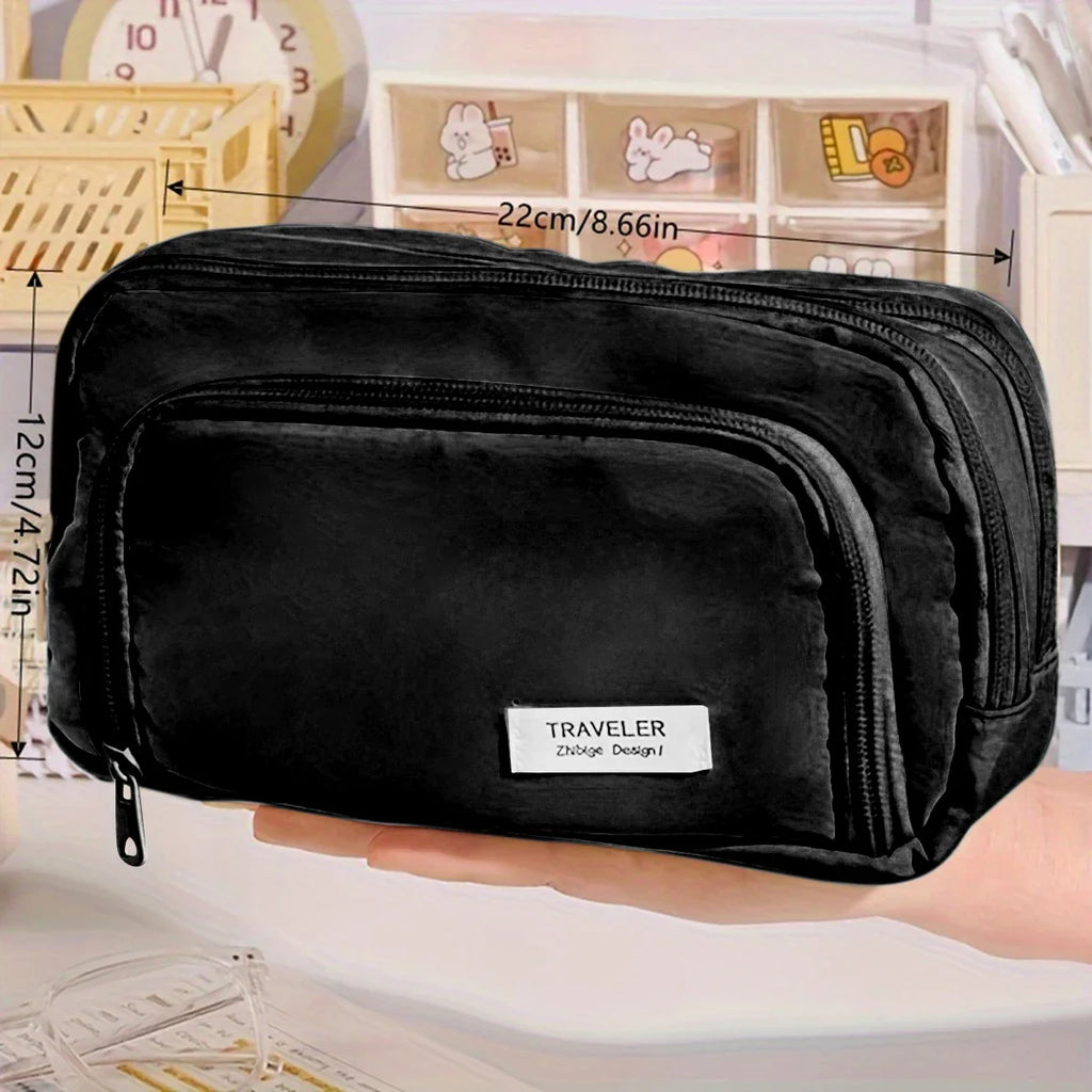 Cute Multi-Layer Pencil Case Pouch - Large Capacity Stationery Bag