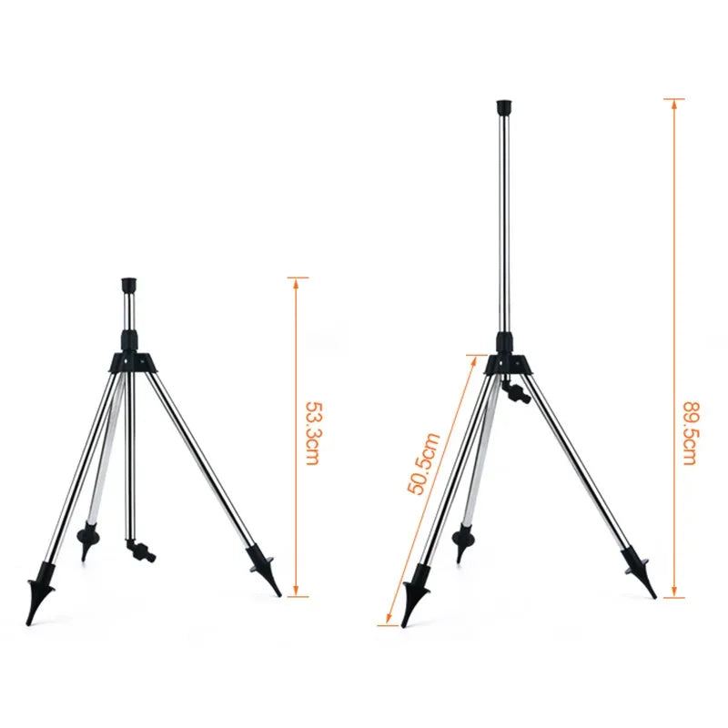360-Degree Automatic Garden Sprinkler with Stainless Steel Tripod Set