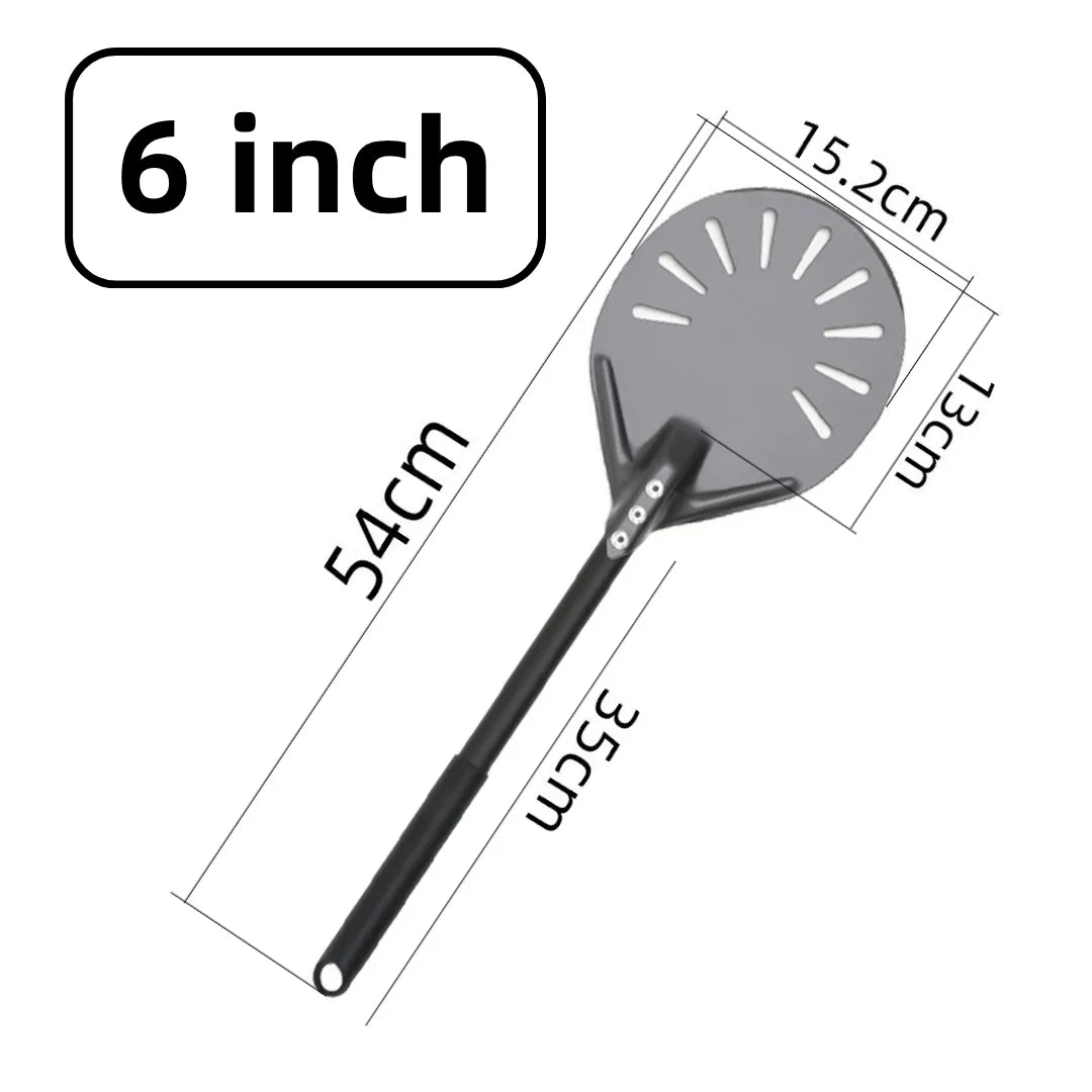 6-14 Inch Hard Anodized Aluminum Pizza Peel – Durable Oven Spatula & Bread Paddle