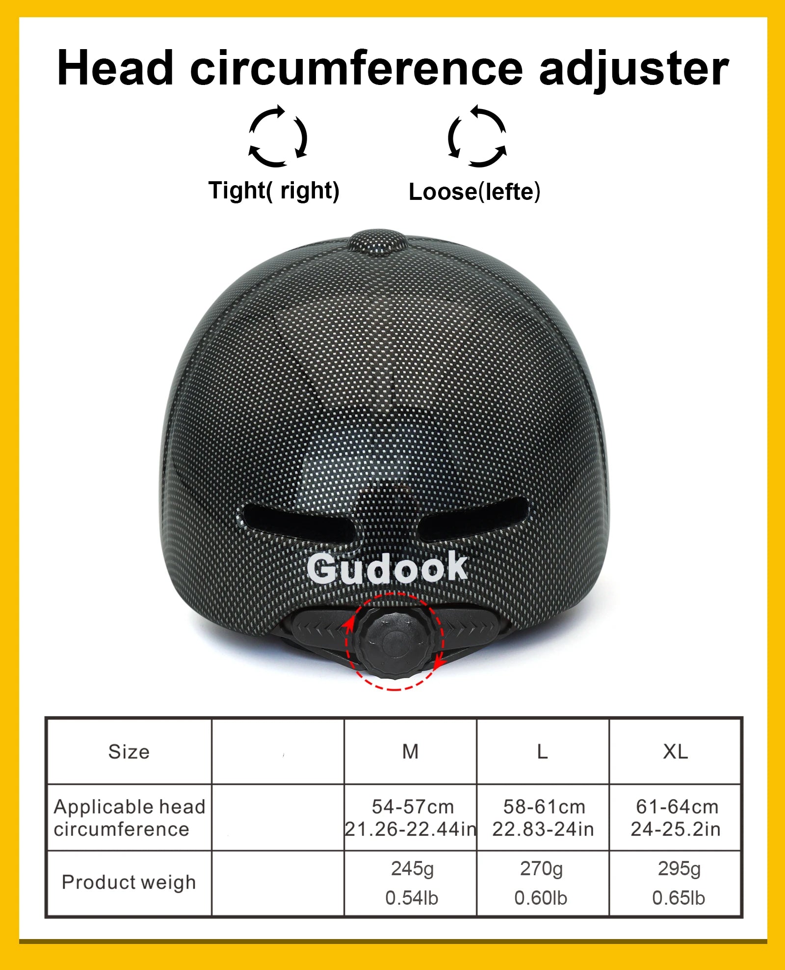 GUDOOK Baseball Cap Bike Helmet - Adult Adjustable Cycling Safety for MTB & Road