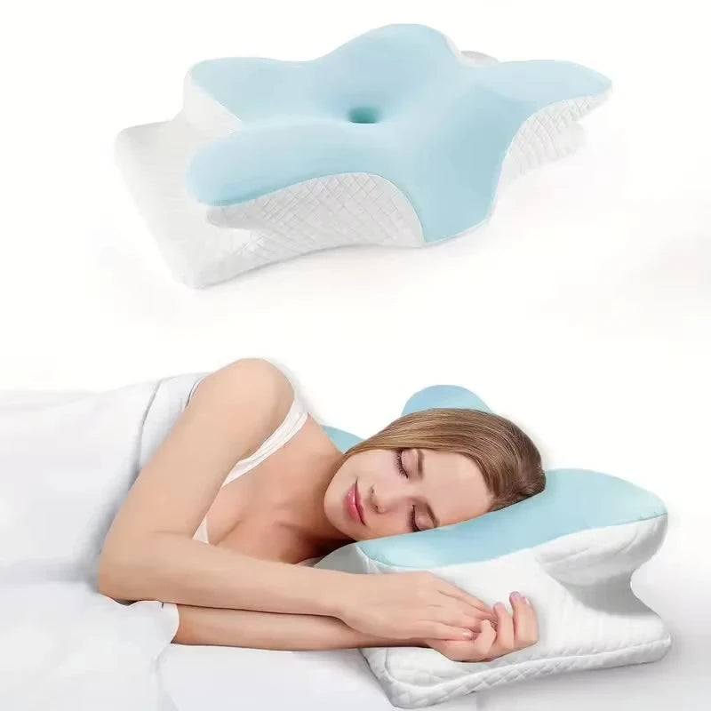 2026 Butterfly Memory Foam Sleep Pillow | Ergonomic Neck Protection & Slow Rebound Comfort
