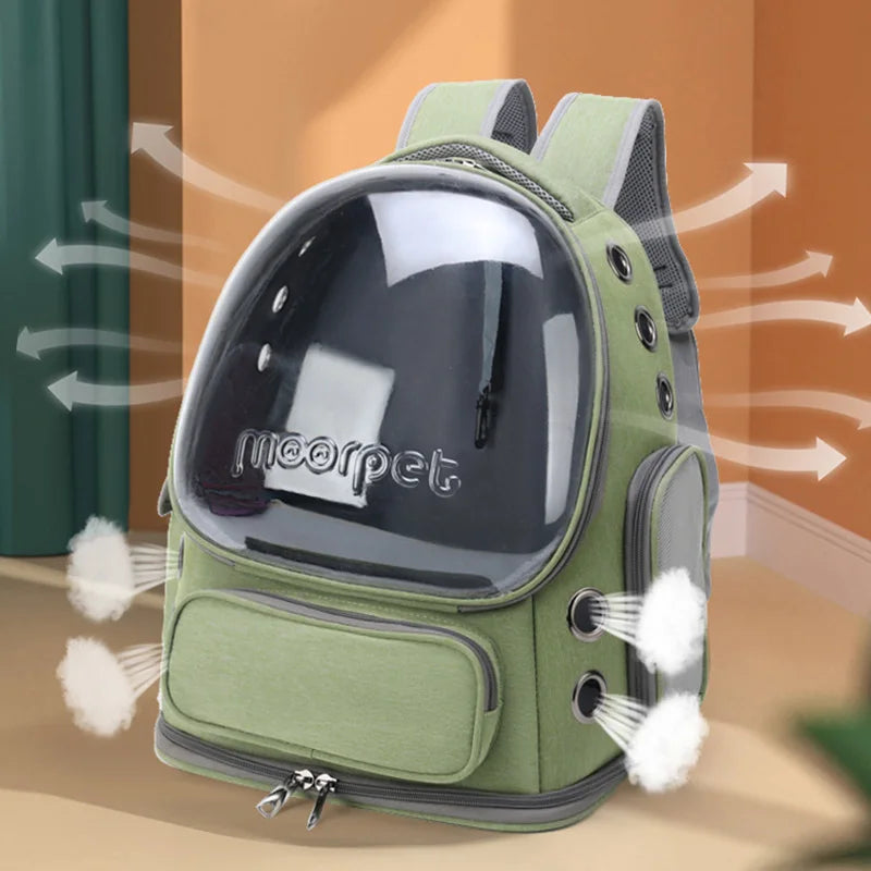 Transparent Pet Carrier Backpack for Cats & Small Dogs | Travel Bag