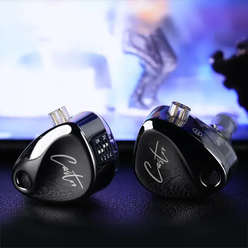 KZ Castor 2DD Dynamic In-Ear Earphones - High-End Tunable HiFi Bass Monitor Headphones