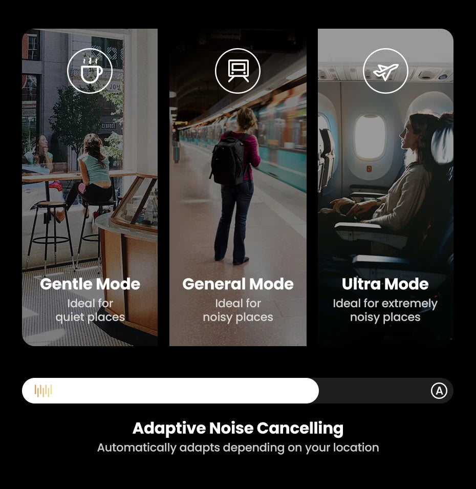 Choice Wireless Bluetooth Headphones with 43dB ANC, Hi-Res LDAC & 75H Spatial Audio