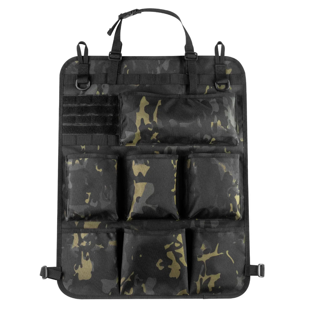 Tactical Camo Car Seat Organizer | Durable Backseat Storage Bag