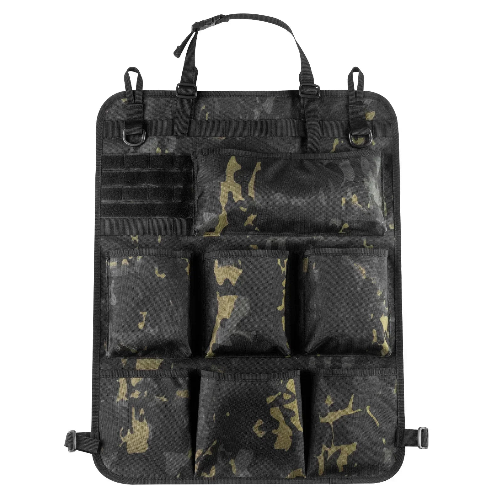 Tactical Camo Car Seat Organizer | Durable Backseat Storage Bag