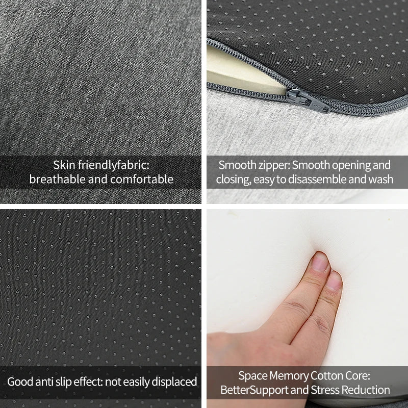 Premium Memory Foam Lumbar & Seat Cushion for Ultimate Comfort