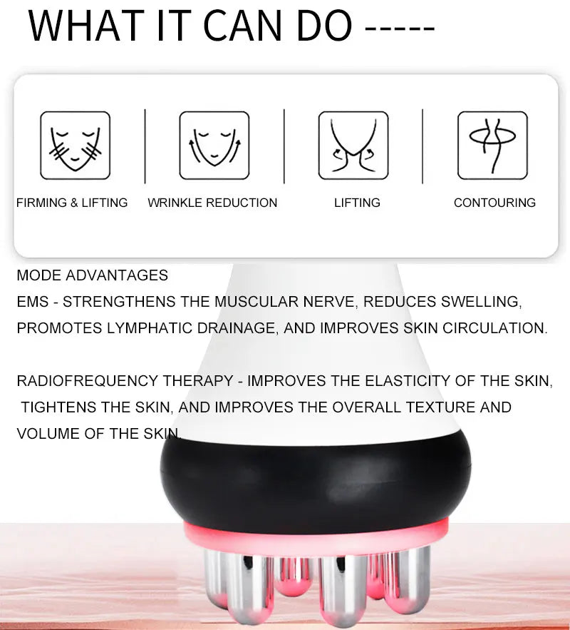 EMS RF Facial Body Machine | Skin Tightening Face Lift & Anti-Aging Device for Home & Pro Use