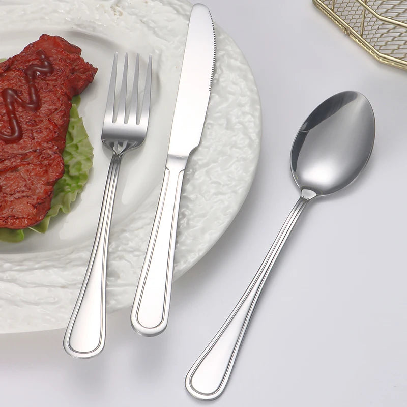 Luxury Stainless Steel Steak Cutlery Set for Restaurants & Hotels