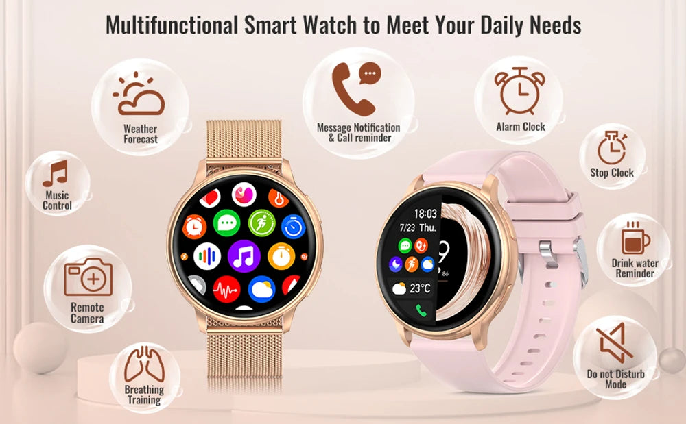 MEVADEN Bluetooth Call Smart Watch - Custom Dial, Fitness Tracker Y22