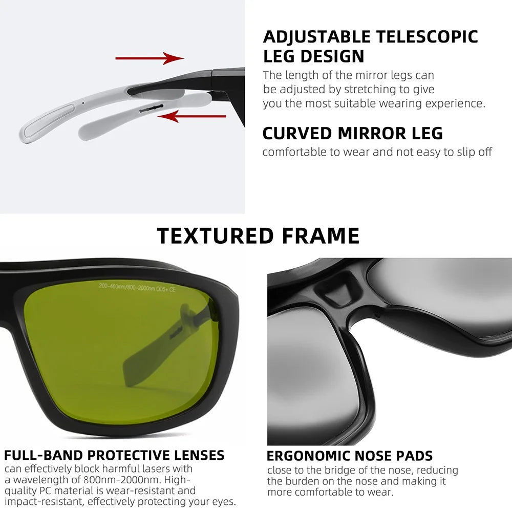 Laser Safety Glasses - UV, IR, IPL, FPV Eye Protection 1064nm, 532nm