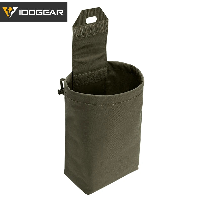 IDOGEAR Tactical MOLLE Foldable Dump Pouch - Durable Mini Drop Bag