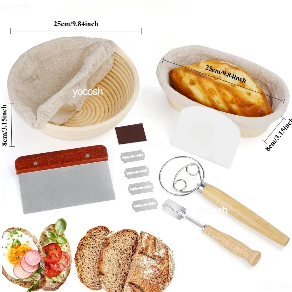 Professional Sourdough Baking Tools Set - Starter Jar, Mat & Knife