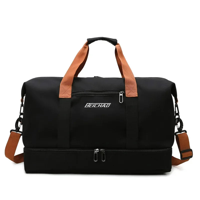 Men's Large Capacity Waterproof Gym Bag - Travel Sports Duffle & Crossbody