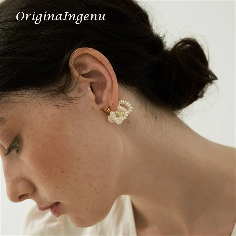 Elegant Freshwater Seed Pearl Earrings - 14K Gold Filled Jewelry