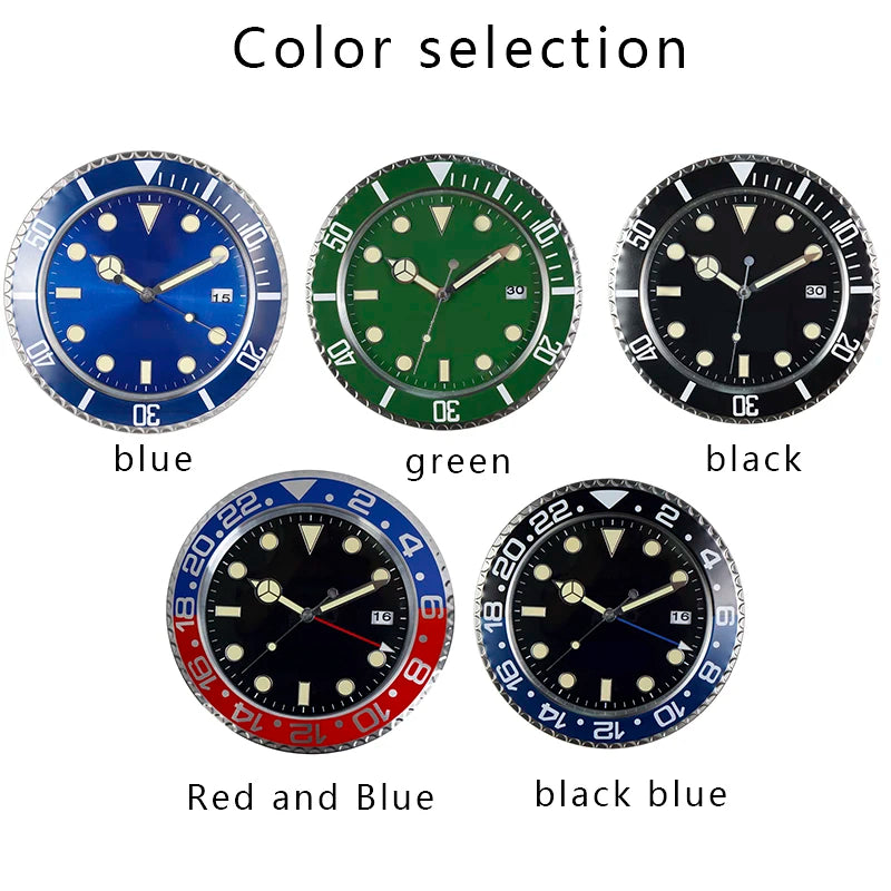 Luxury Creative Metal Wall Clock - Modern Luminescent Design