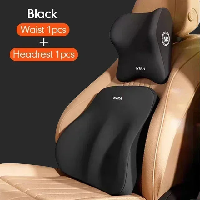 Amagi Memory Foam Car Comfort Set - Headrest, Lumbar, Back Support