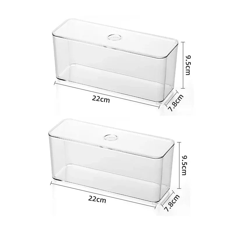 Clear Acrylic Drawer Organizer Sets - Transparent Storage Bins for Stationery & Makeup