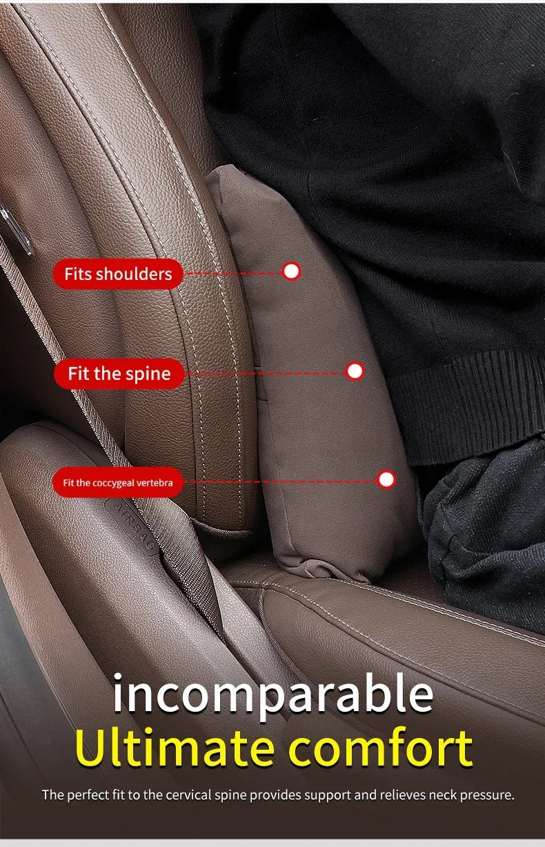 Premium Car Headrest Neck Support Pillow - Maybach S-Class Design, Universal Fit
