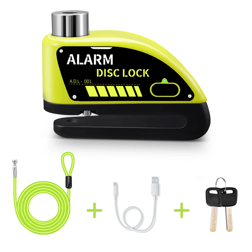 Extractme 110dB Motorcycle Alarm Disc Lock - Ultimate Waterproof Anti-Theft Security