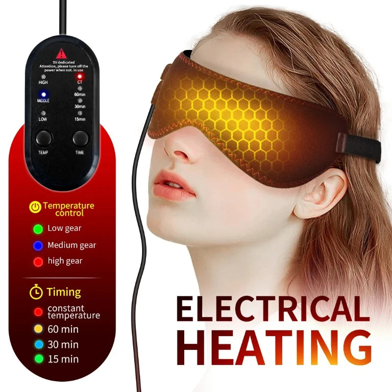 Vabena Heated Eye Mask for Dry Eyes - 3 Heat Levels & Hot Compress