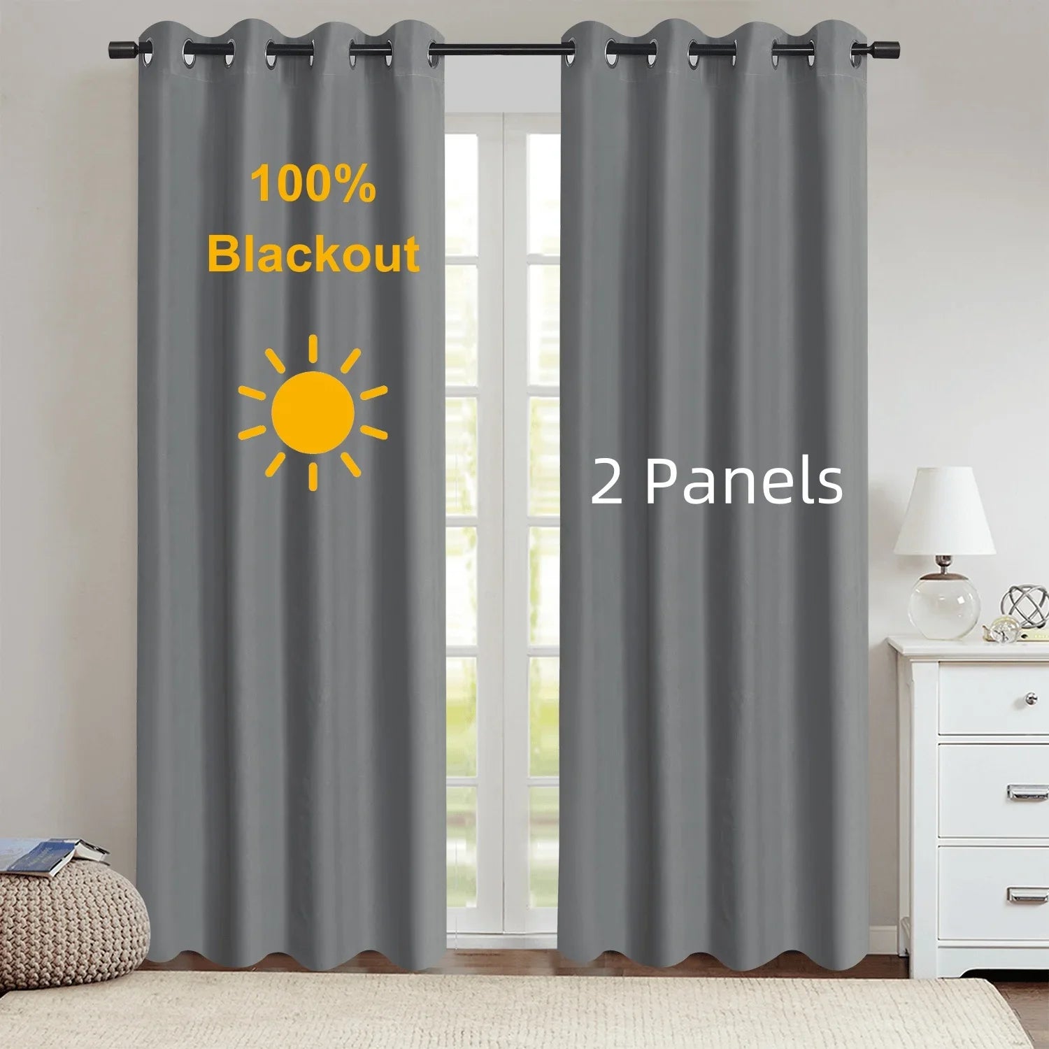 Modern 100% Blackout Curtains | Total Room Darkening & Privacy