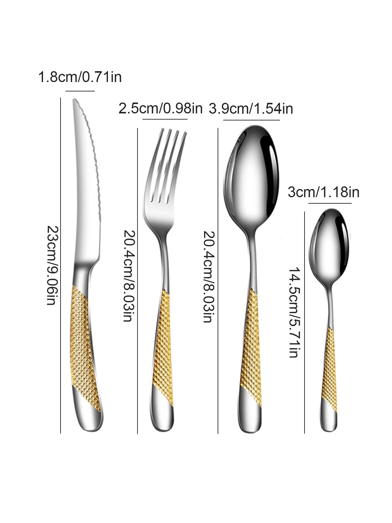 Vabena 24-Piece Stainless Steel Star Cutlery Set | Premium Elegant Dining Tableware