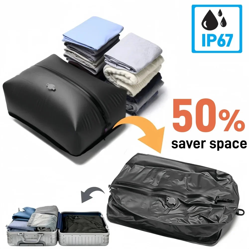 Vabena IP67 Waterproof Travel Vacuum Storage Bags - Compression Packing Cubes 17L/34L