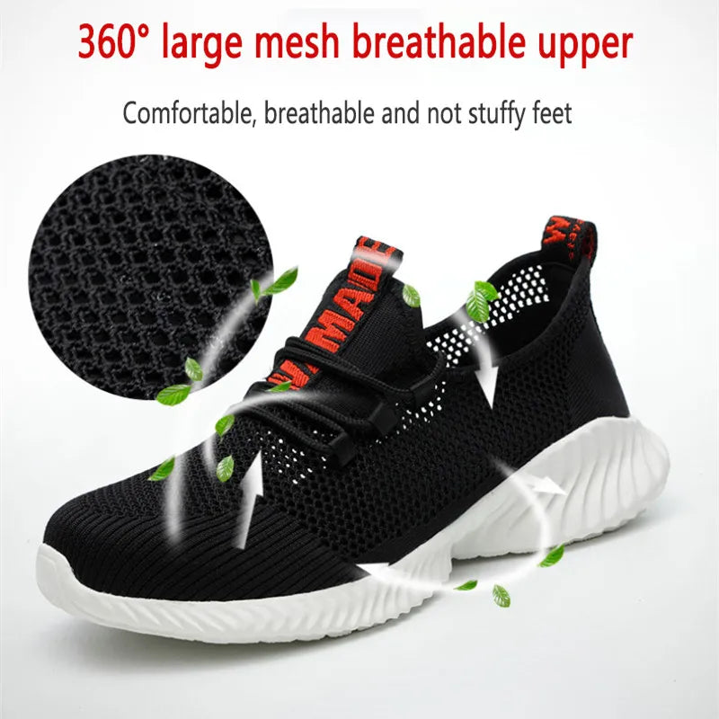 Iairay Lightweight Hyper-Breathable Summer Work Shoes